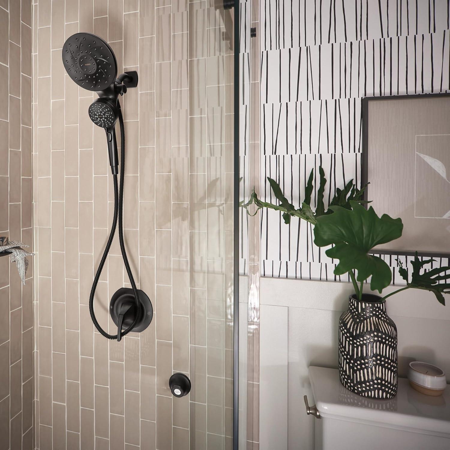 image:imageMoen Engage Chrome Magnetix 2in1 Combo Rain Showerhead with Detachable Handheld Shower Spray Featuring Magnetic Docking System 26009Matte Black