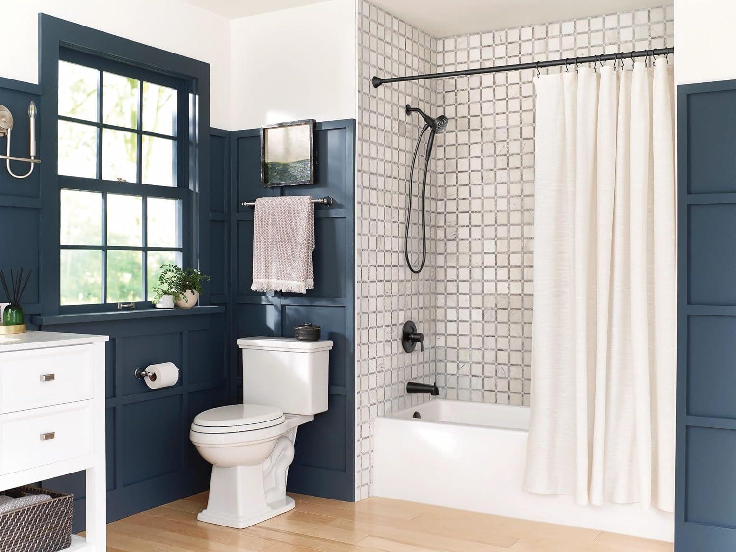 image:imageMoen Engage Magnetix Spot Resist Brushed Nickel 35Inch SixFunction Detachable Handheld Showerhead with Magnetic Docking System 26100SRNMatte Black