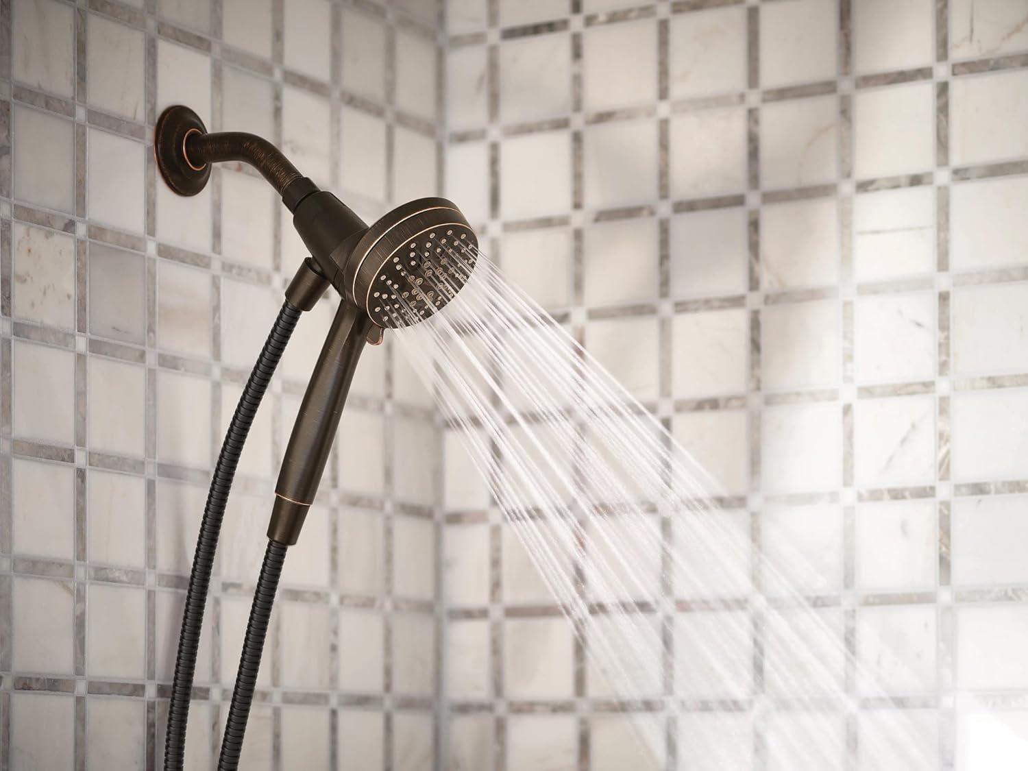 image:imageMoen Engage Magnetix Spot Resist Brushed Nickel 35Inch SixFunction Detachable Handheld Showerhead with Magnetic Docking System 26100SRNMediterranean Bronze