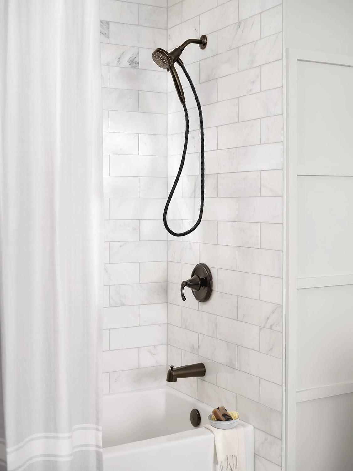 image:imageMoen Engage Magnetix Spot Resist Brushed Nickel 35Inch SixFunction Detachable Handheld Showerhead with Magnetic Docking System 26100SRNMediterranean Bronze