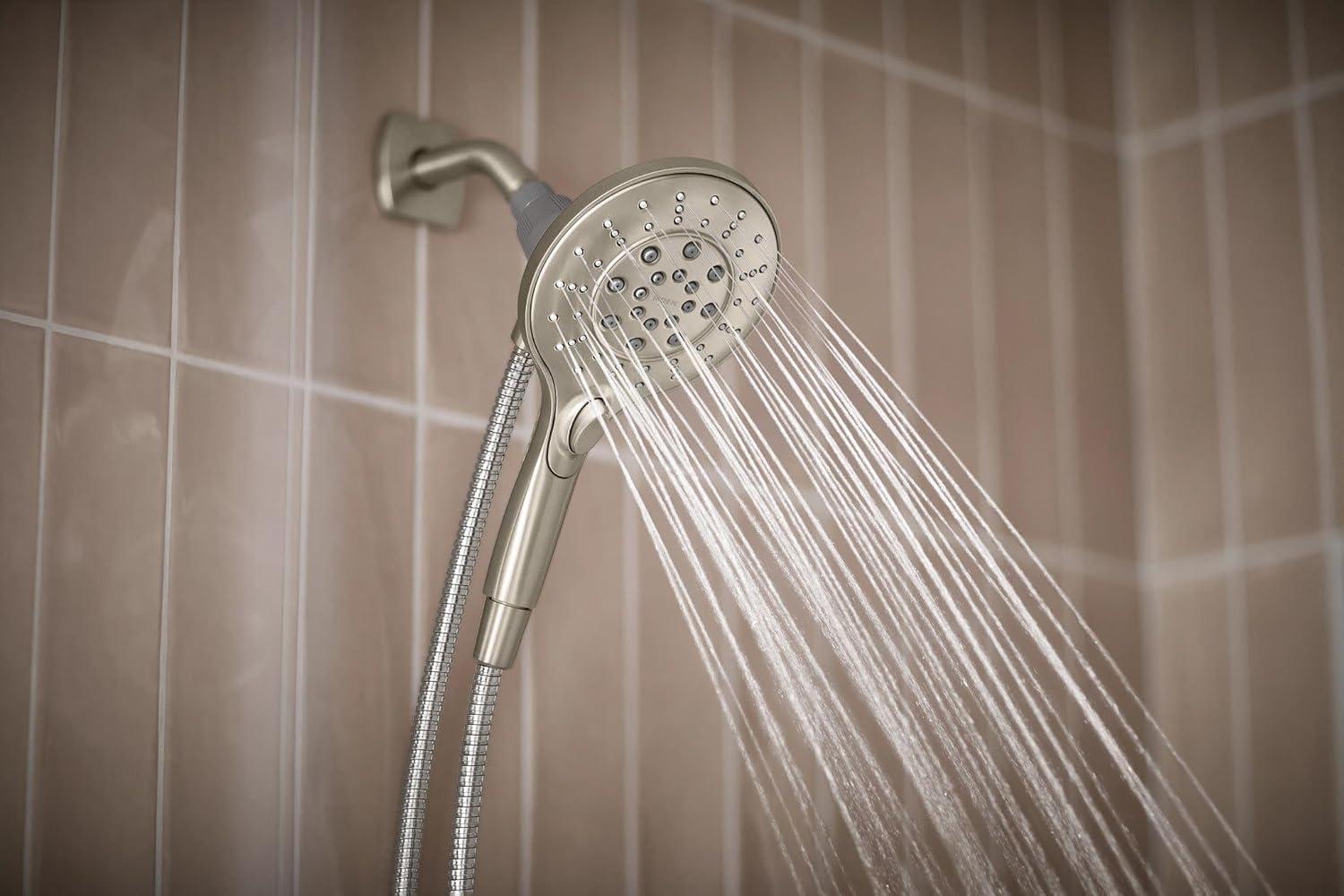 image:imageMoen Engage Spot Resist Brushed Nickel SixFunction 55Inch Removable Handheld Showerhead with Magnetic Docking System 26112SRNSpot Resist Brushed Nickel