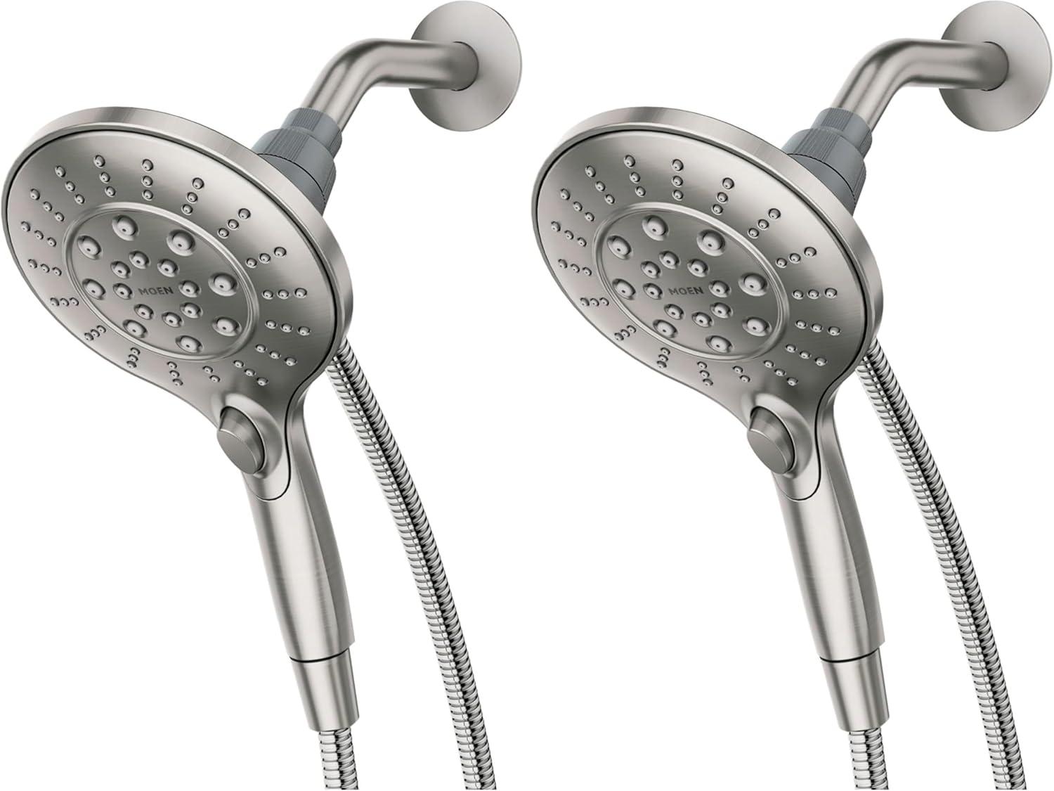 image:imageMoen Engage Spot Resist Brushed Nickel SixFunction 55Inch Removable Handheld Showerhead with Magnetic Docking System 26112SRNSpot Resist Brushed Nickel