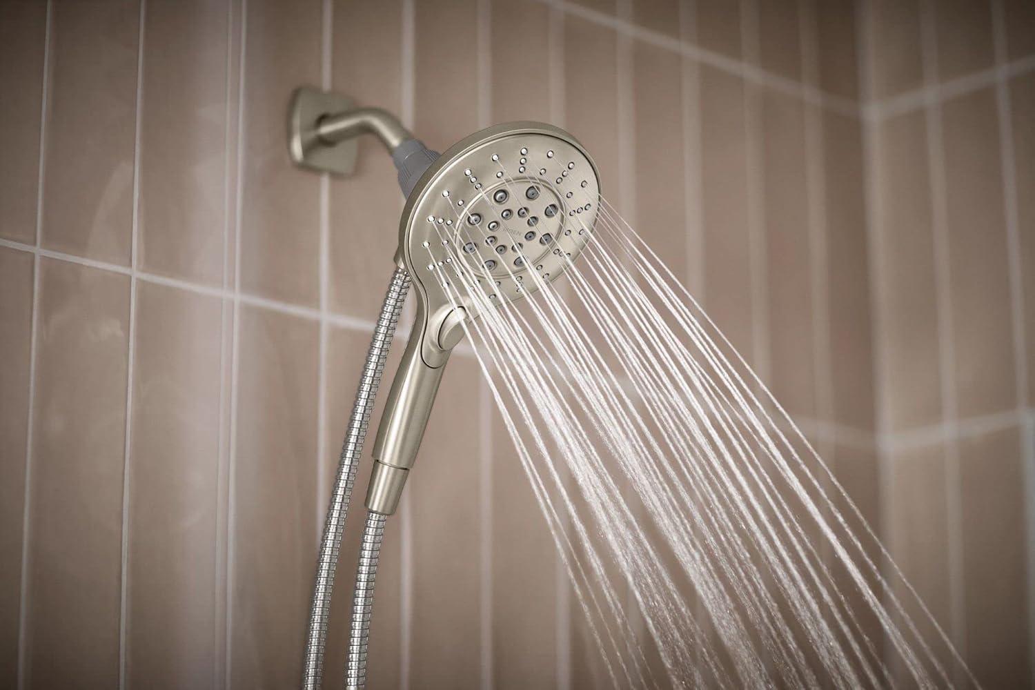 image:imageMoen Engage Spot Resist Brushed Nickel SixFunction 55Inch Removable Handheld Showerhead with Magnetic Docking System 26112SRNSpot Resist Brushed Nickel