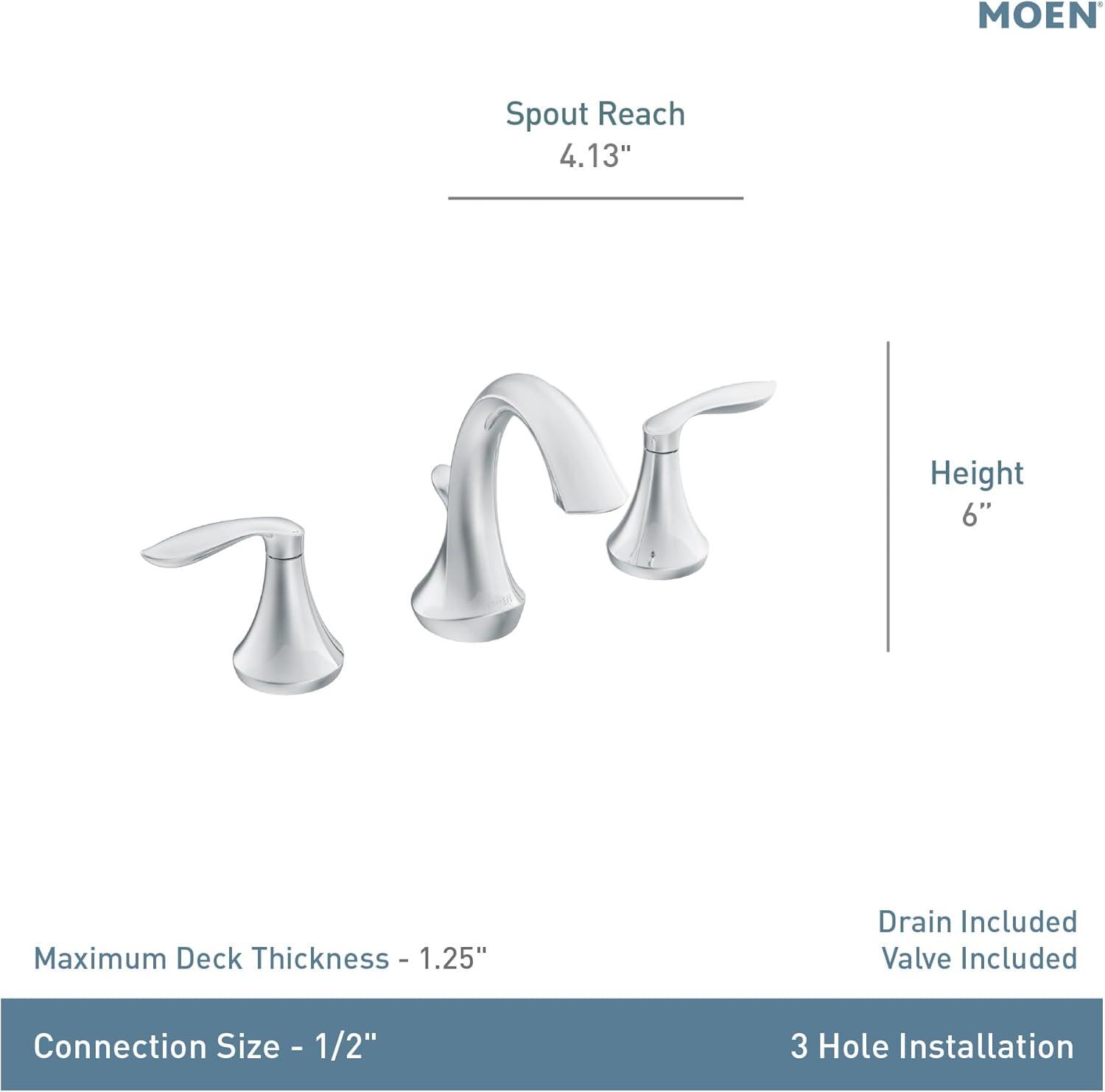 image:imageMoen Eva OilRubbed Bronze TwoHandle HighArc 8Inch Widespread Bathroom Faucet with Drain Assembly Valve Required T6420ORBOil Rubbed Bronze