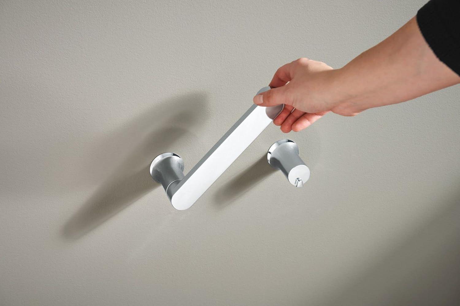 image:imageMoen Genta LX Brushed Nickel Modern Wall Mount Pivoting Toilet Paper Holder Modern Toilet Roll Holder for Bathroom BH3808BNChrome