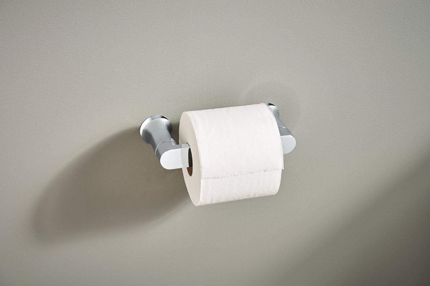 image:imageMoen Genta LX Brushed Nickel Modern Wall Mount Pivoting Toilet Paper Holder Modern Toilet Roll Holder for Bathroom BH3808BNChrome