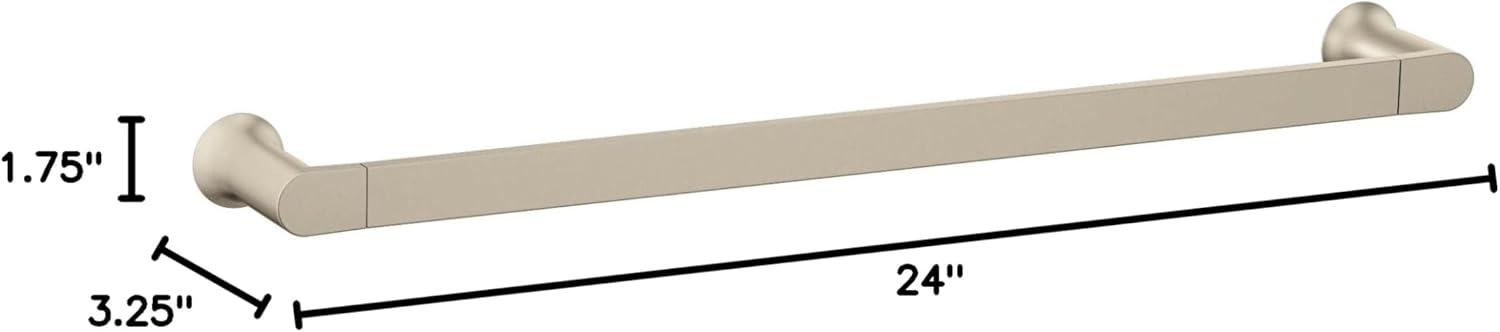 image:imageMoen Genta LX Modern Single Kitchen or Bathroom Towel Bar 24Inch Brushed Nickel BH3824BNBrushed Nickel