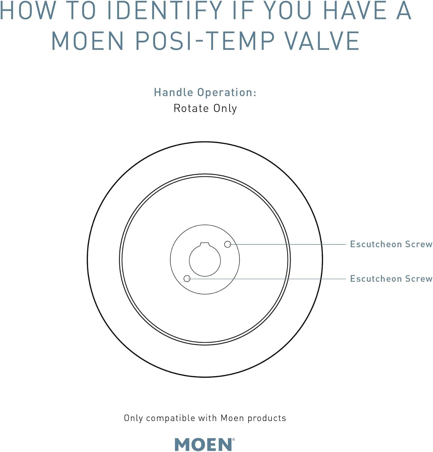 image:imageMoen Gibson Chrome PosiTemp PressureBalancing Modern Valve Handle Only Trim Valve Required T2901Chrome