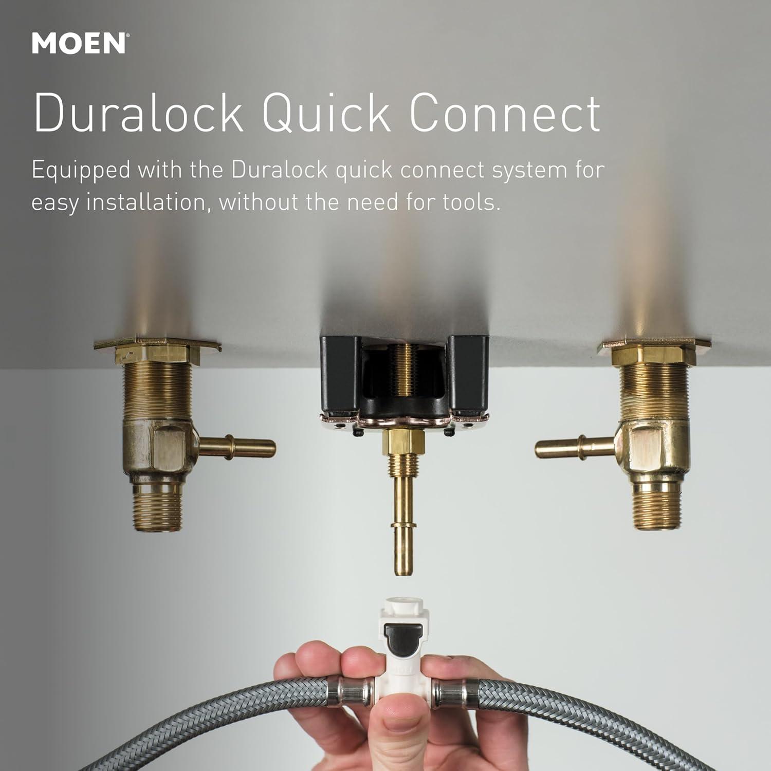 image:imageMoen Gibson TwoHandle High Arc Widespread Modern Bathroom Sink Faucet for 3Hole Setups with Valve Included Brushed Nickel TV6142BNBrushed Nickel