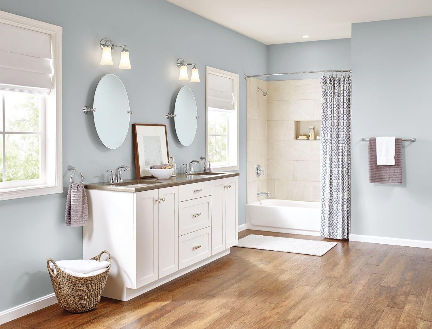 image:imageMoen Glyde Brushed Nickel TwoHandle High Arc Centerset Bathroom Faucet 6172BNChrome