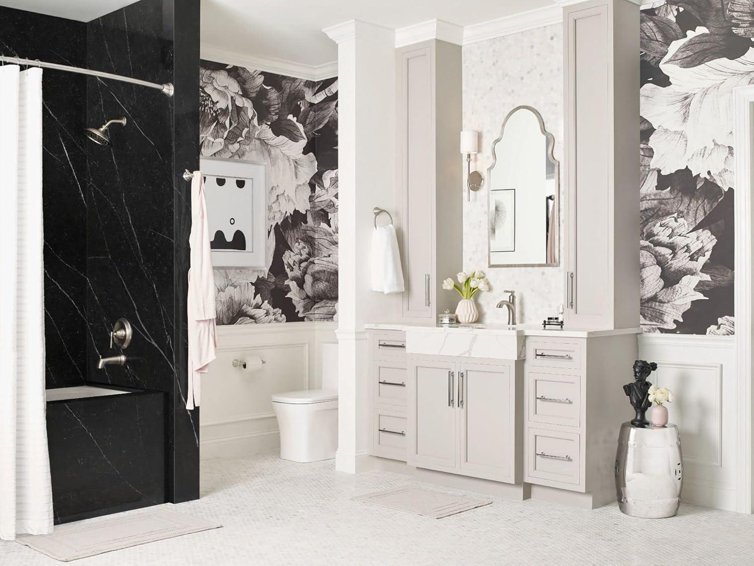 image:imageMoen Halle Brushed Nickel Moen MY0318BN Halle 18inch Single Towel Bar MY0318BN18 Towel Bar