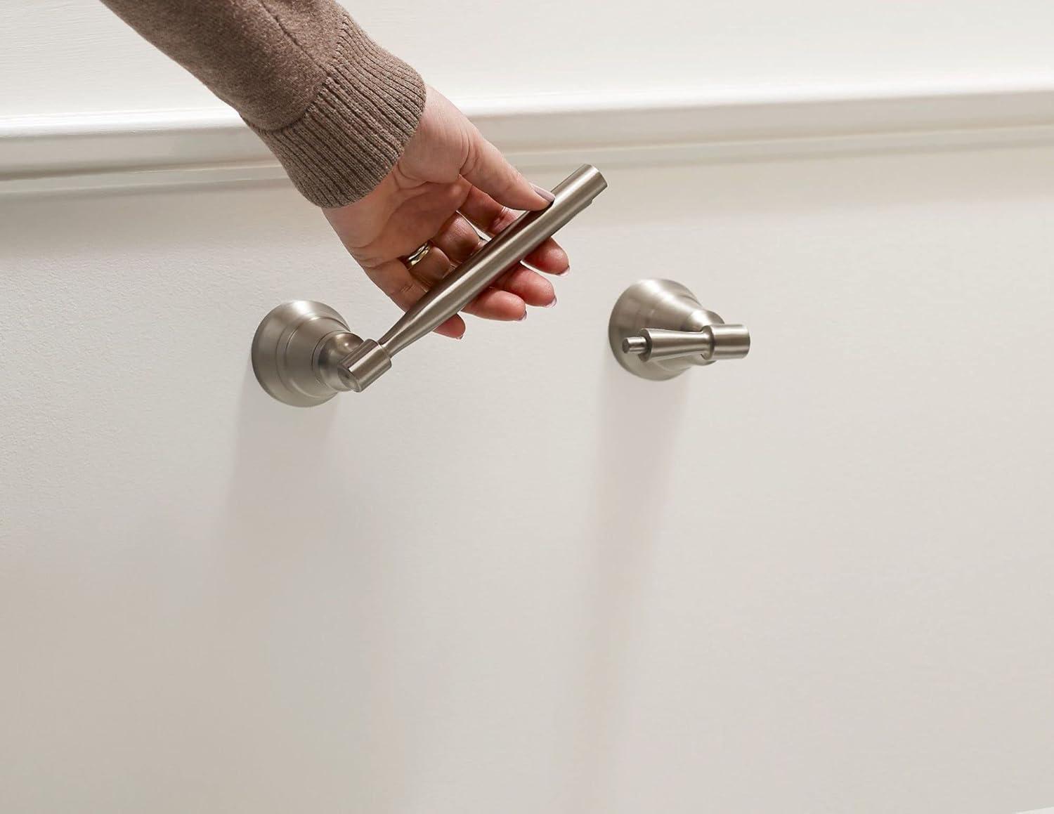 image:imageMoen Halle Brushed Nickel Moen MY0318BN Halle 18inch Single Towel Bar MY0318BNTP Holder Pack of 3