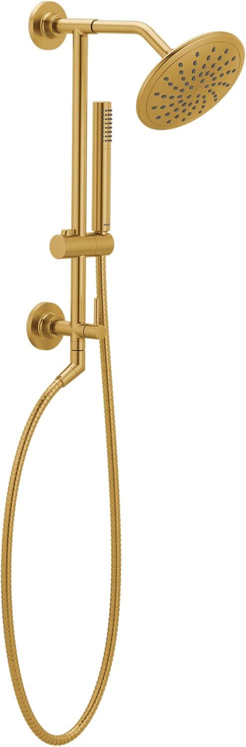 image:imageMoen Matte Black 8Inch Wide Fixed Rainshower Rain Showerhead for Tub and Shower 6345BLBrushed Gold