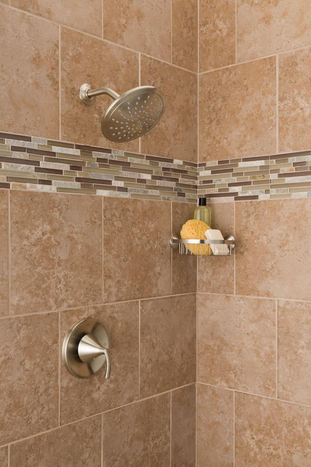 image:imageMoen Matte Black 8Inch Wide Fixed Rainshower Rain Showerhead for Tub and Shower 6345BLBrushed Nickel