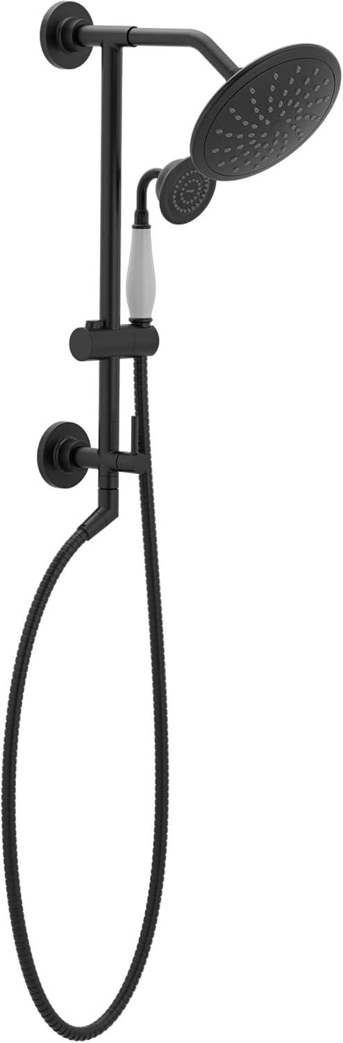 image:imageMoen Matte Black 8Inch Wide Fixed Rainshower Rain Showerhead for Tub and Shower 6345BLMatte Black