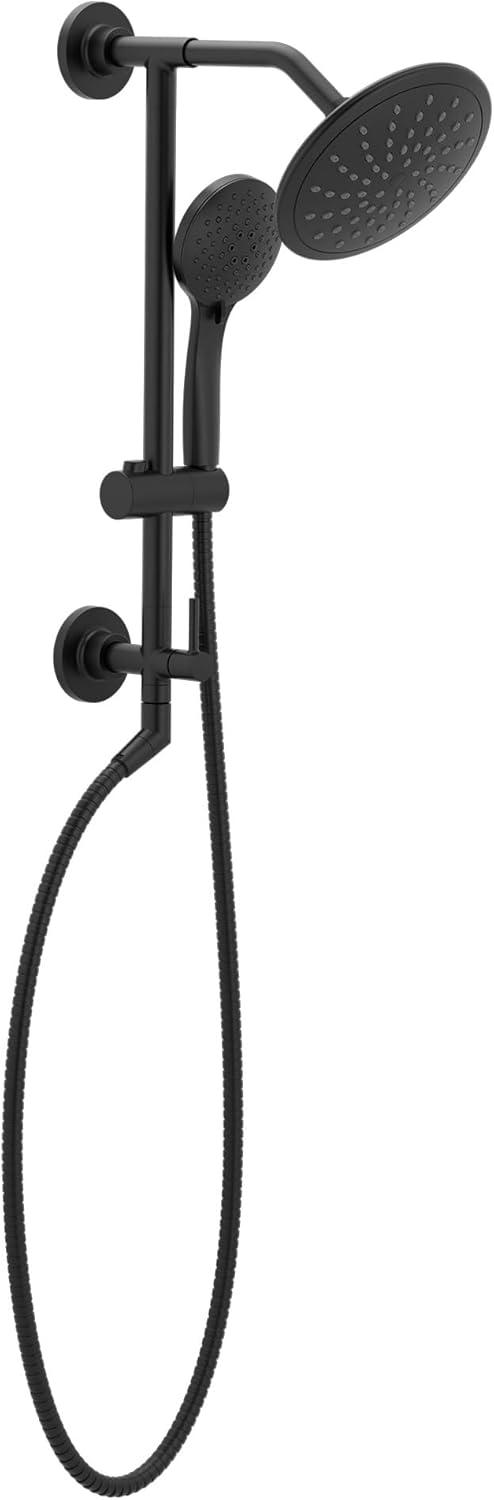 image:imageMoen Matte Black 8Inch Wide Fixed Rainshower Rain Showerhead for Tub and Shower 6345BLMatte Black
