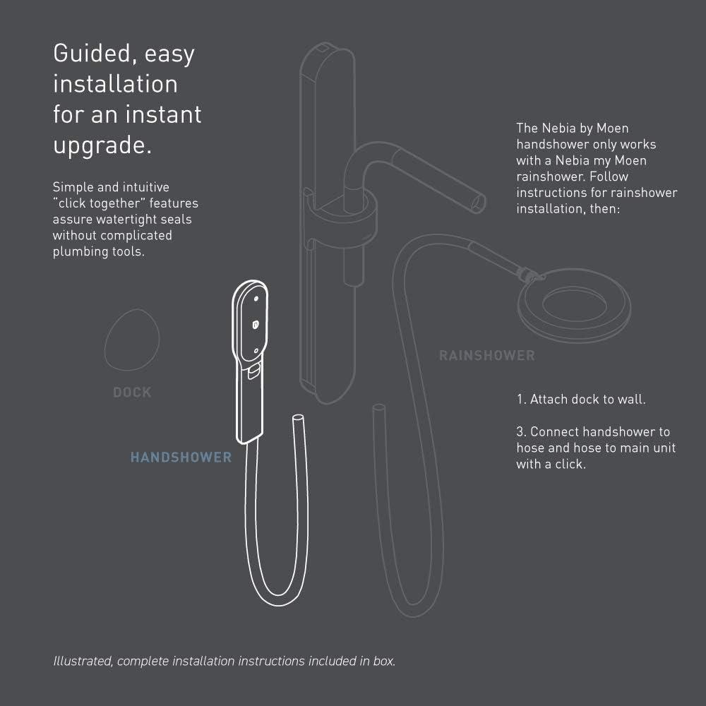 image:imageMoen N214H0BLC Spa Handshower Matte BlackChrome