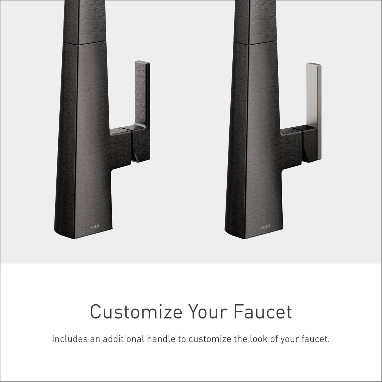 image:imageMoen Nio Black Stainless Smart Faucet Touchless PullDown Sprayer Kitchen Faucet with Voice and Motion Control S75005EV2BLS