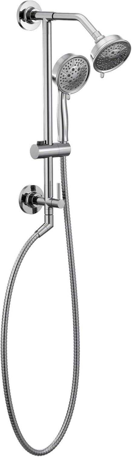 image:imageMoen Oil Rubbed Bronze Four Function 438Inch Diameter Wallmount Showerhead 3638ORBChrome