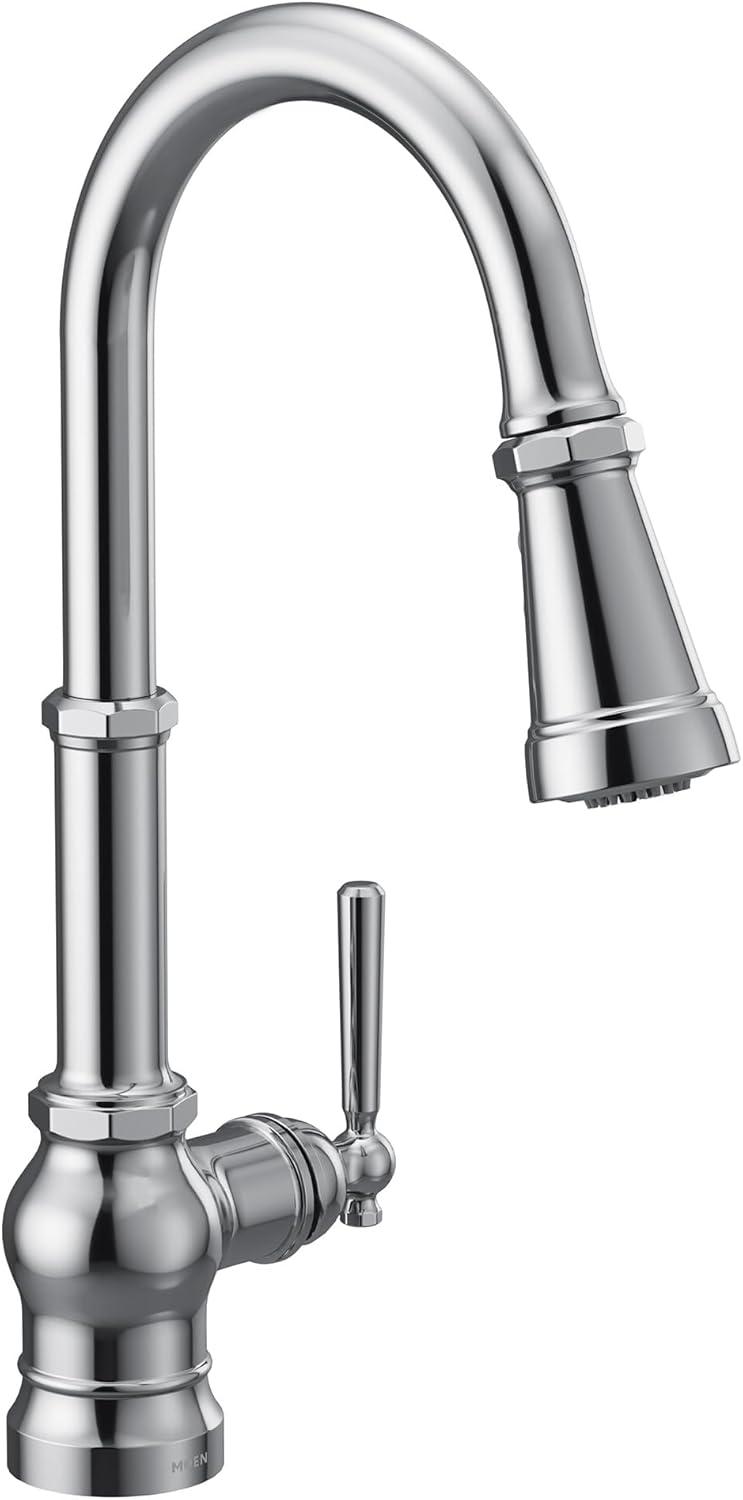 image:imageMoen Paterson Matte Black Water Filtration OneHandle High Arc Pulldown Kitchen Faucet Water Filter for Sink Faucet Sold Separately FS72003BLChrome