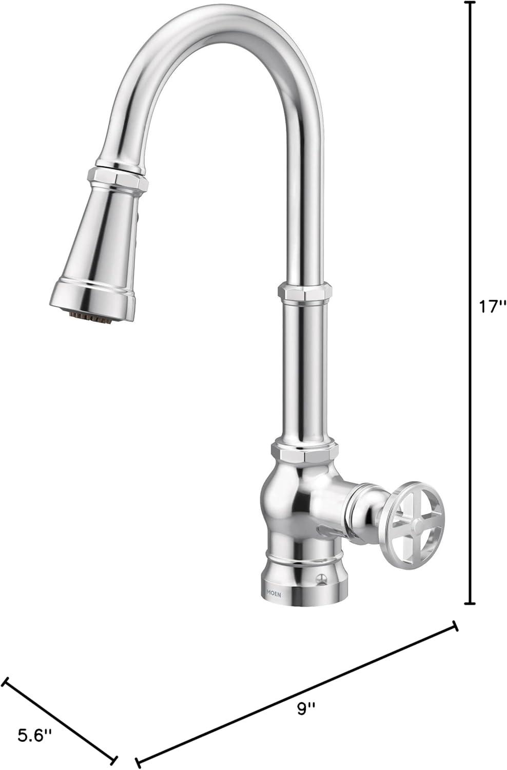 image:imageMoen Paterson Matte Black Water Filtration OneHandle High Arc Pulldown Kitchen Faucet Water Filter for Sink Faucet Sold Separately FS72003BLChrome