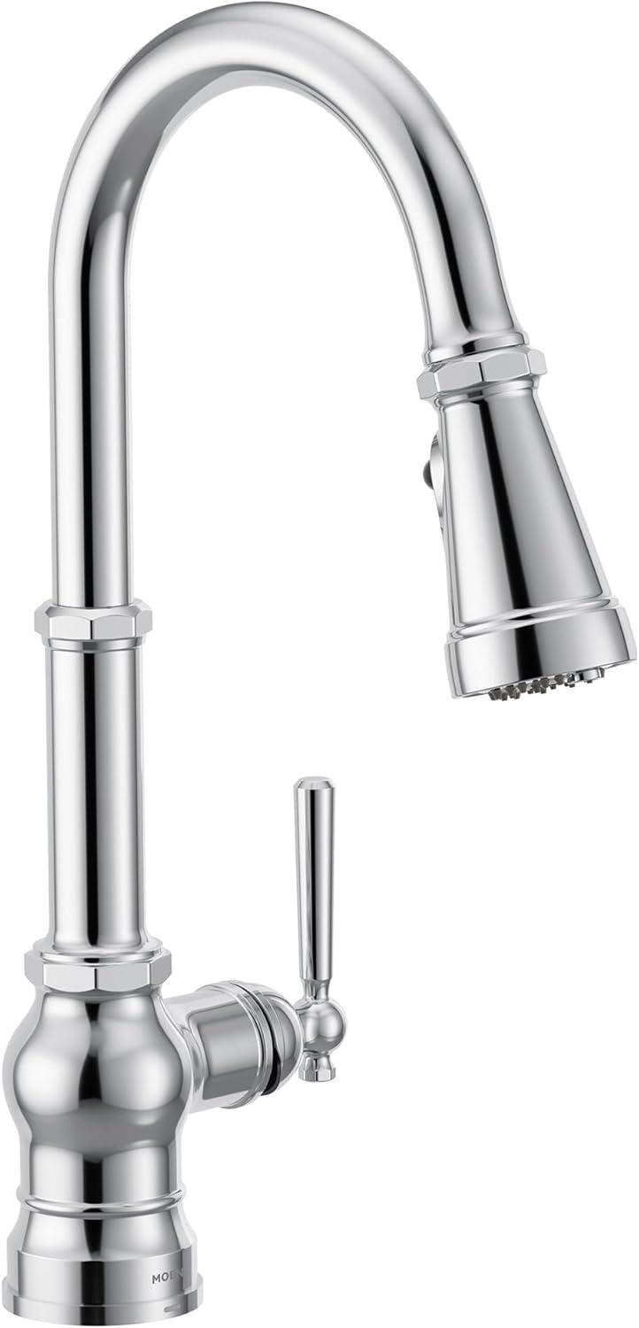 image:imageMoen Paterson Matte Black Water Filtration OneHandle High Arc Pulldown Kitchen Faucet Water Filter for Sink Faucet Sold Separately FS72003BLChrome