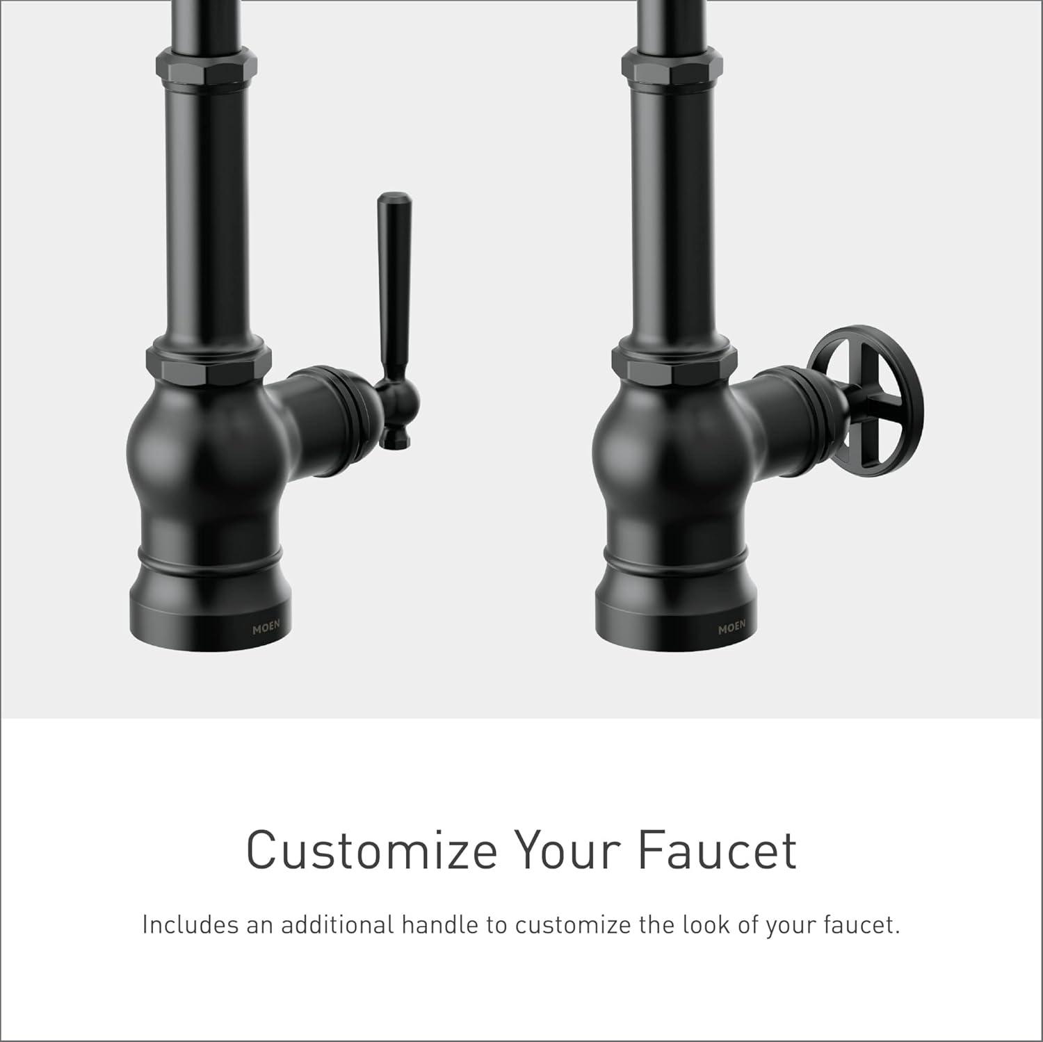 image:imageMoen Paterson Matte Black Water Filtration OneHandle High Arc Pulldown Kitchen Faucet Water Filter for Sink Faucet Sold Separately FS72003BLMatte Black