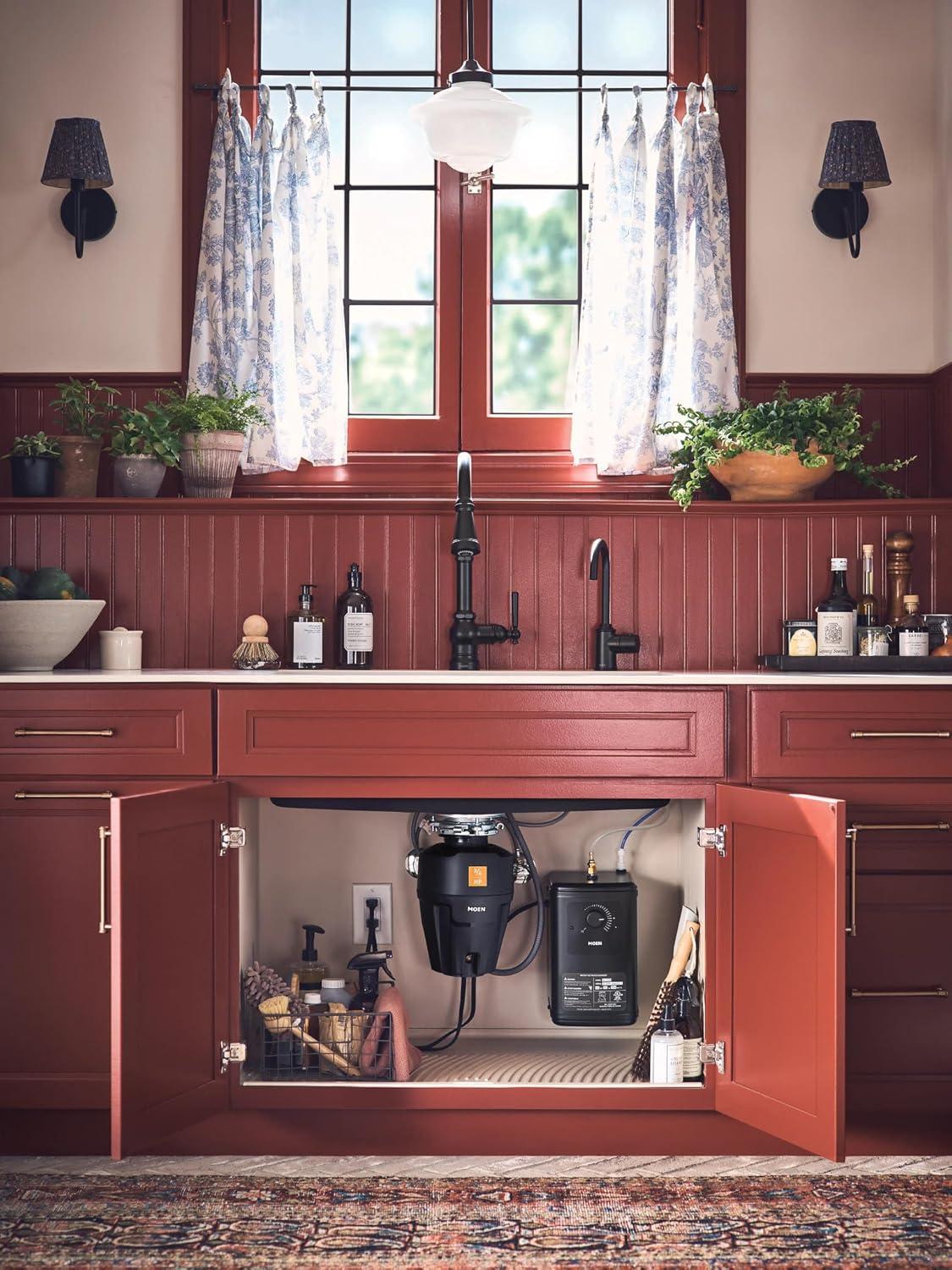 image:imageMoen Paterson Matte Black Water Filtration OneHandle High Arc Pulldown Kitchen Faucet Water Filter for Sink Faucet Sold Separately FS72003BLMatte Black