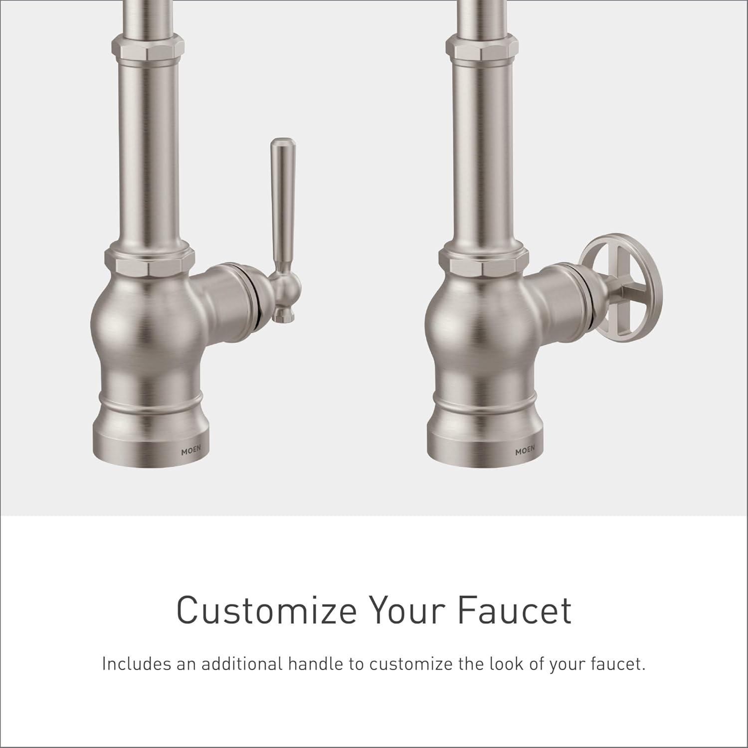 image:imageMoen Paterson Matte Black Water Filtration OneHandle High Arc Pulldown Kitchen Faucet Water Filter for Sink Faucet Sold Separately FS72003BLSpot Resist Stainless