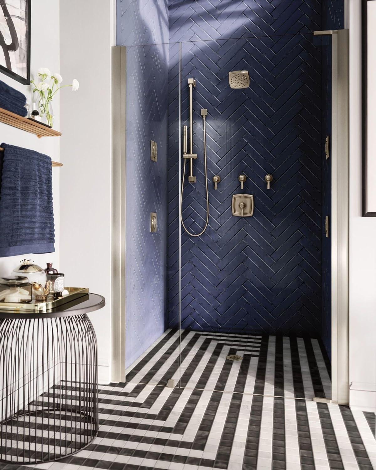 image:imageMoen S6365BL Voss 6 SingleFunction Rainshower Showerhead with Immersion Technology Matte BlackBrushed Nickel