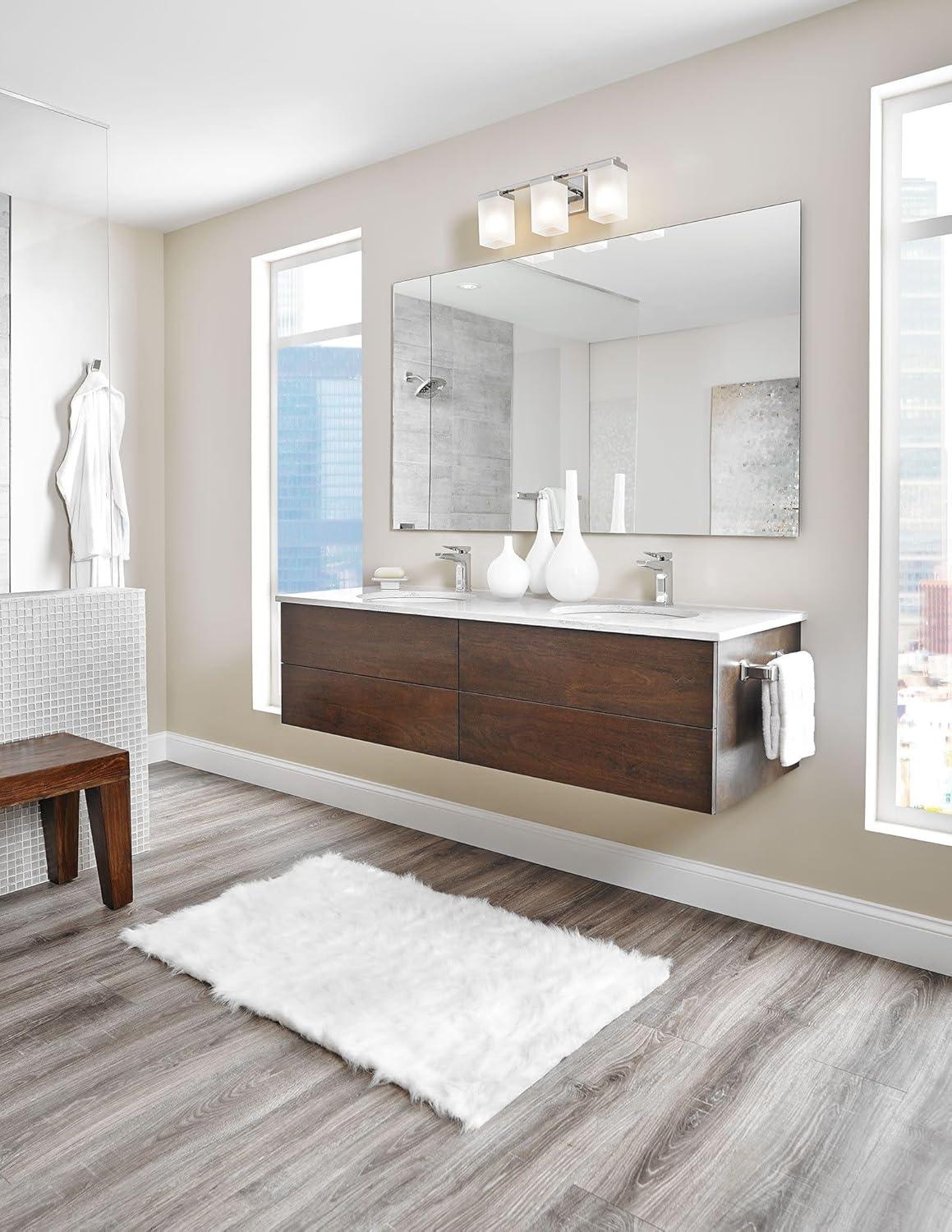 image:imageMoen S8000 Via OneHandle Modern Bathroom Faucet Matte Black and ChromeChrome