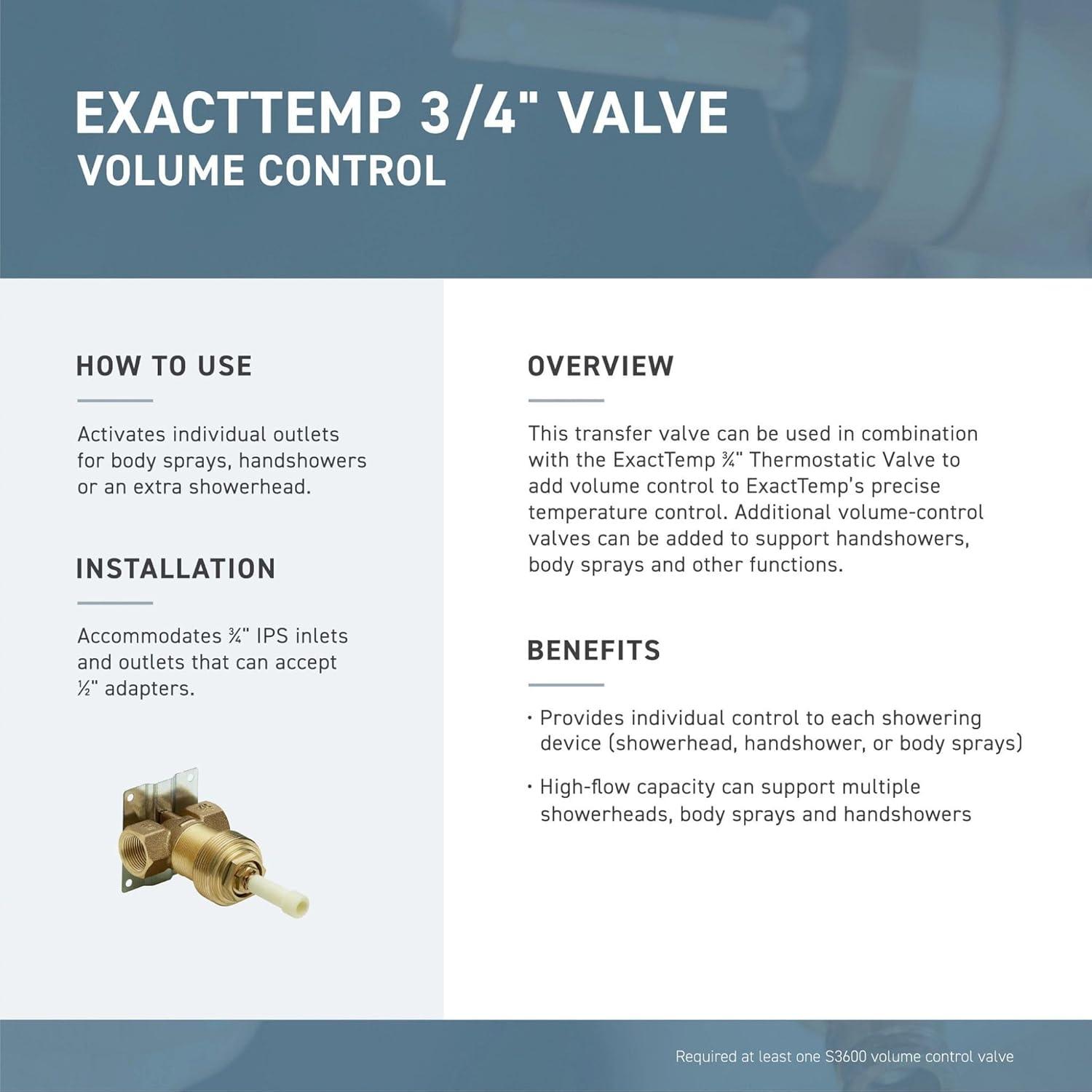 image:imageMoen T4292BL Align Volume Control Valve Trim Kit Valve Required Matte BlackMatte Black