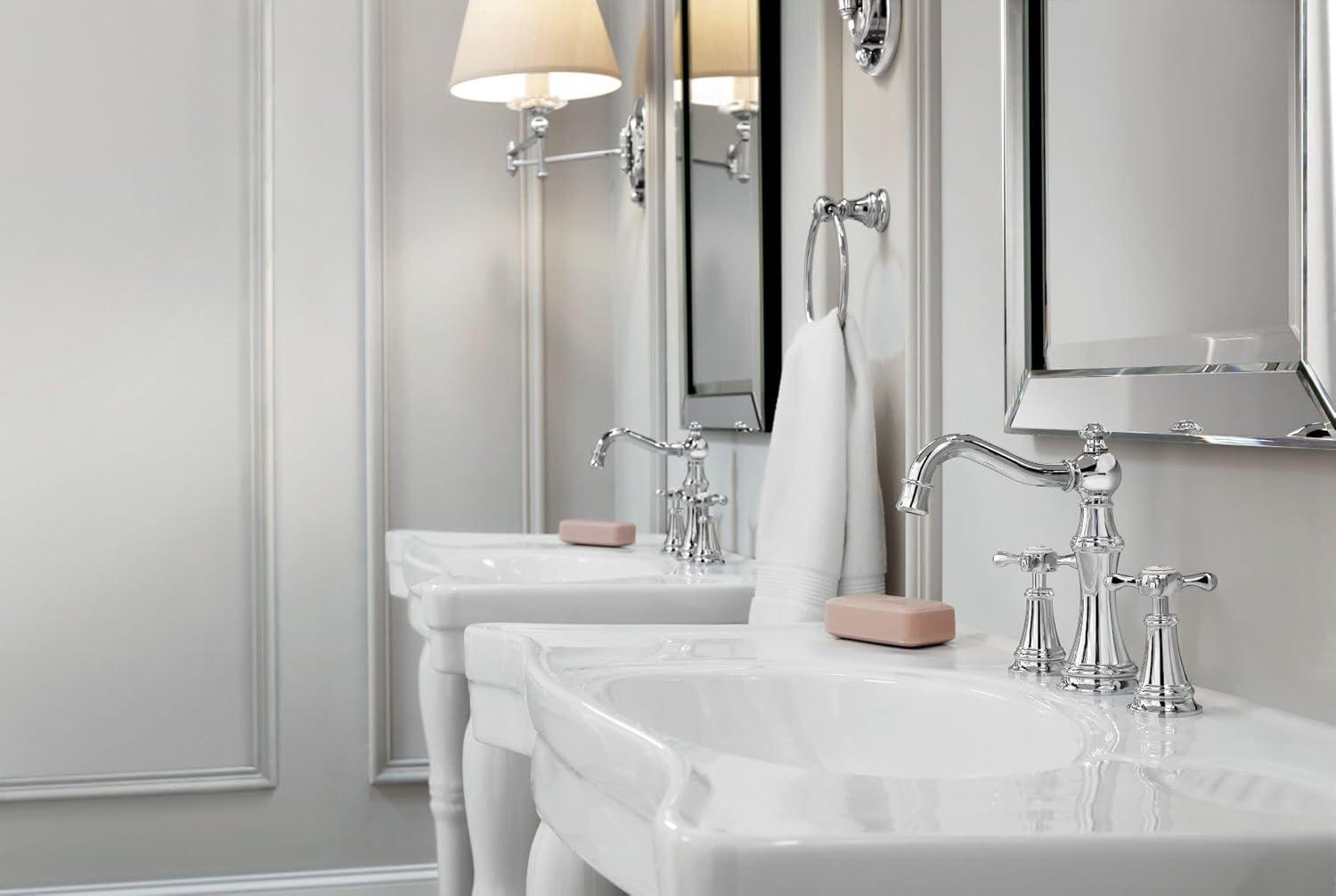 image:imageMoen TS42114ORB Weymouth TwoHandle Widespread Cross Handle Bathroom Faucet Trim Kit Valve Required Oil Rubbed Bronze