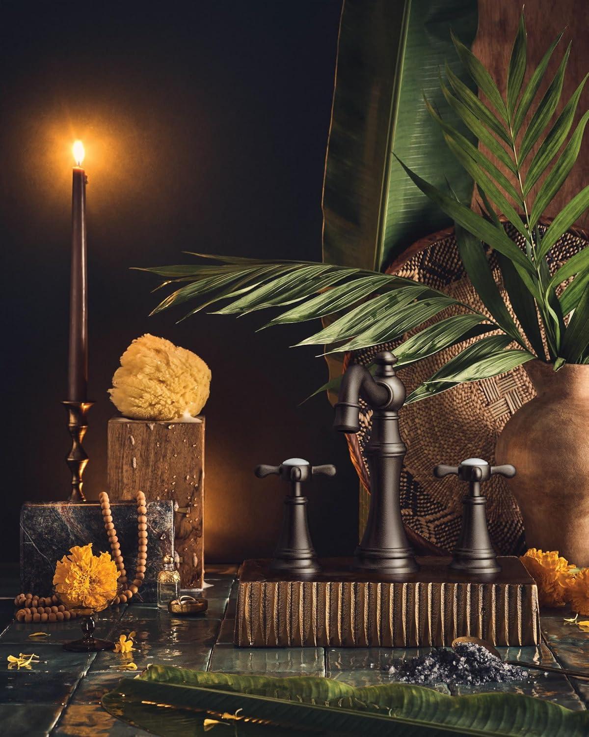 image:imageMoen TS42114ORB Weymouth TwoHandle Widespread Cross Handle Bathroom Faucet Trim Kit Valve Required Oil Rubbed Bronze