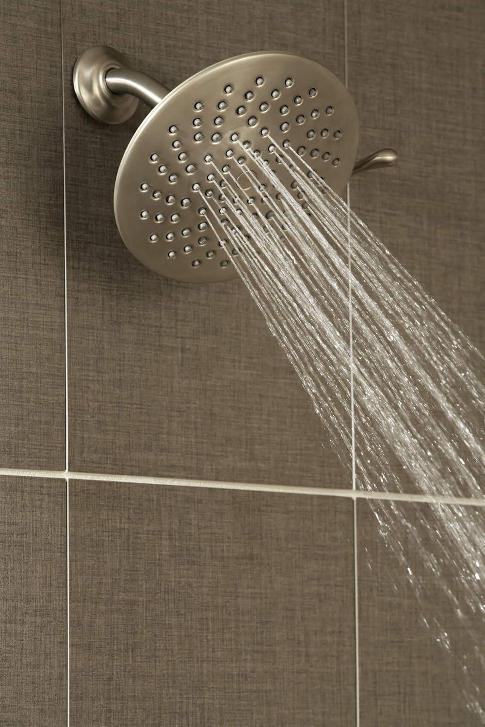 image:imageMoen Velocity Chrome TwoFunction Rainshower 8Inch Shower Head with Immersion Technology for a HighPressure Rinse S6320Brushed Gold