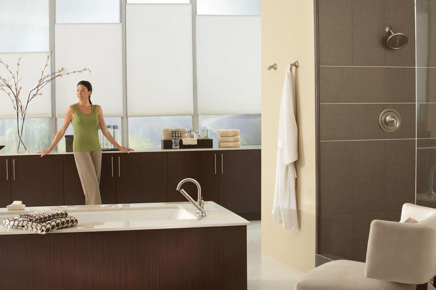 image:imageMoen Velocity Chrome TwoFunction Rainshower 8Inch Shower Head with Immersion Technology for a HighPressure Rinse S6320Brushed Nickel