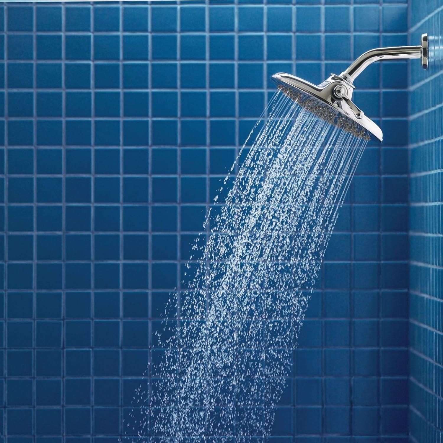image:imageMoen Velocity Chrome TwoFunction Rainshower 8Inch Shower Head with Immersion Technology for a HighPressure Rinse S6320Chrome