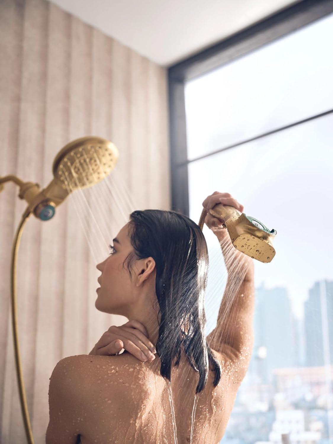 image:imageMoen Verso Brushed Nickel EightFunction 7 Wide Spray Shower Head and Detachable Handshower Combo with 72 Hose 220C3BNBrushed Gold