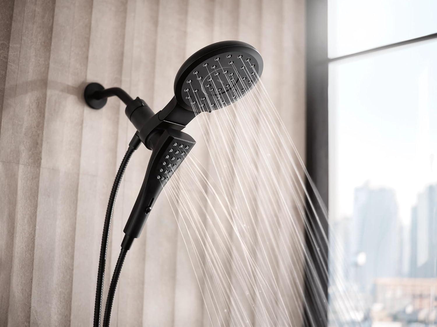 image:imageMoen Verso Brushed Nickel EightFunction 7 Wide Spray Shower Head and Detachable Handshower Combo with 72 Hose 220C3BNMatte Black