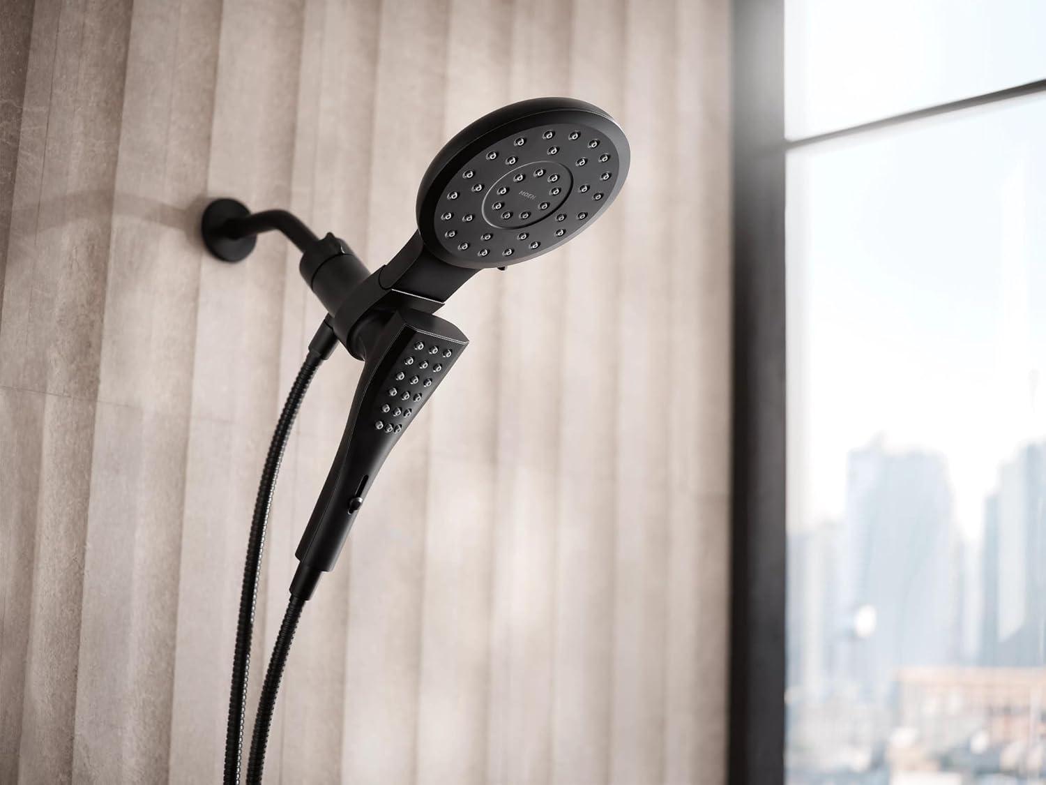 image:imageMoen Verso Brushed Nickel EightFunction 7 Wide Spray Shower Head and Detachable Handshower Combo with 72 Hose 220C3BNMatte Black