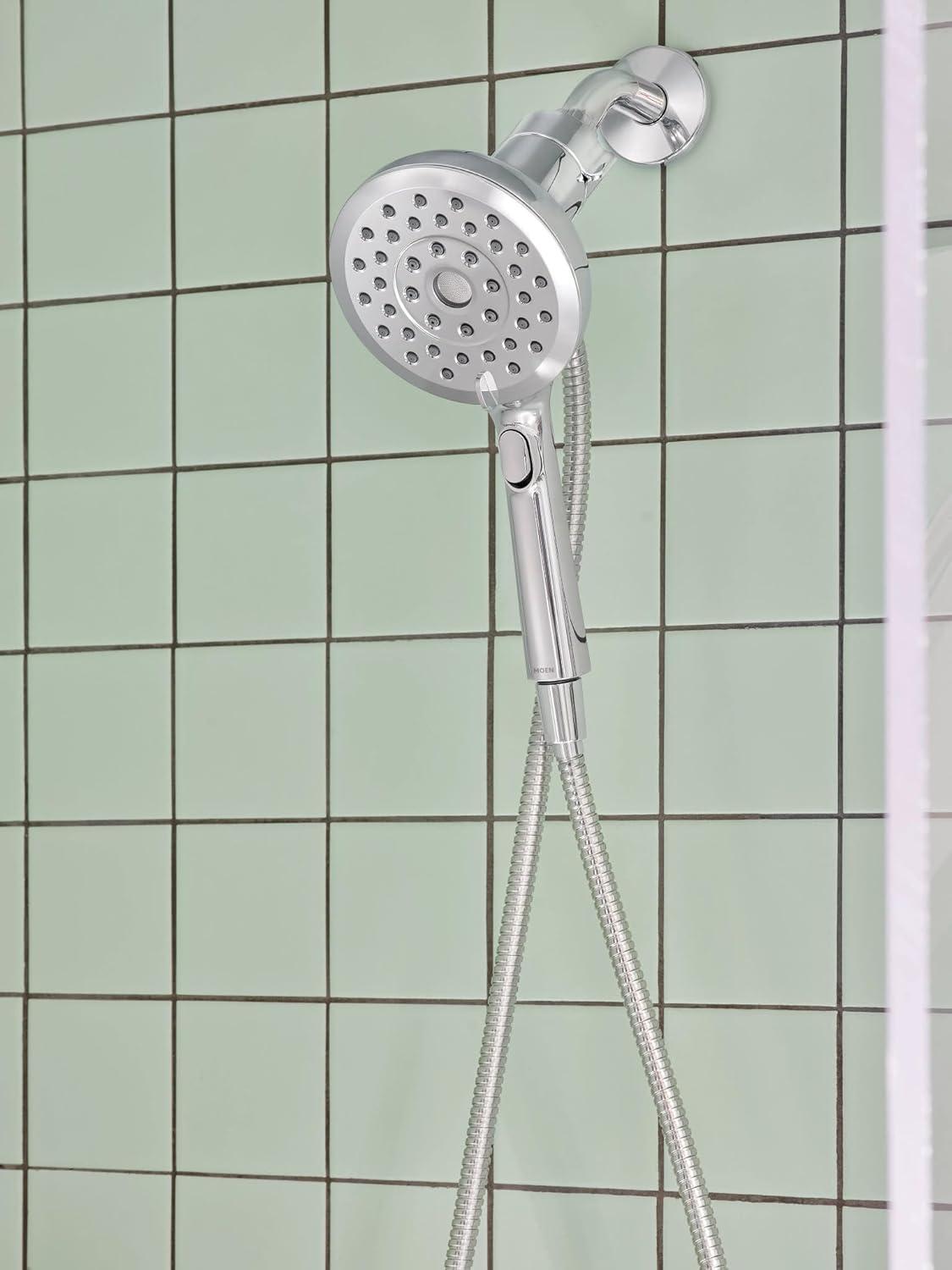 image:imageMoen Verso Handshower Detachable Round Shower Head with Magnetix Docking System 60 Hose Spot Resist Brushed Nickel 220H2SRNChrome