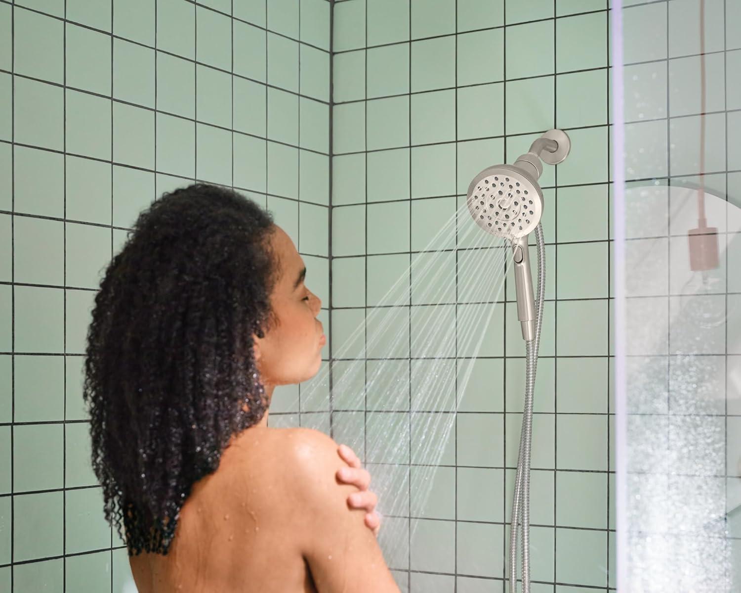 image:imageMoen Verso Handshower Detachable Round Shower Head with Magnetix Docking System 60 Hose Spot Resist Brushed Nickel 220H2SRNSpot Resist Nickel