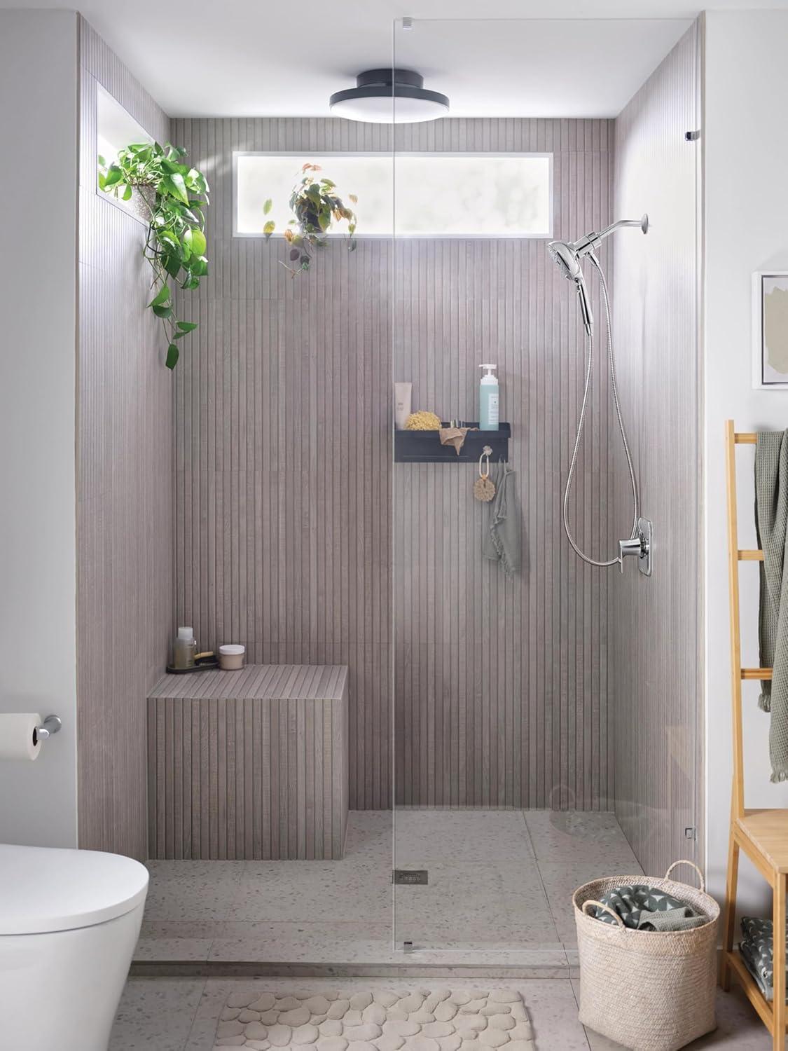 image:imageMoen Verso Infiniti Dial Square Handheld Shower 5Inch Diameter Spray Head Matte Black 220H5BLChrome