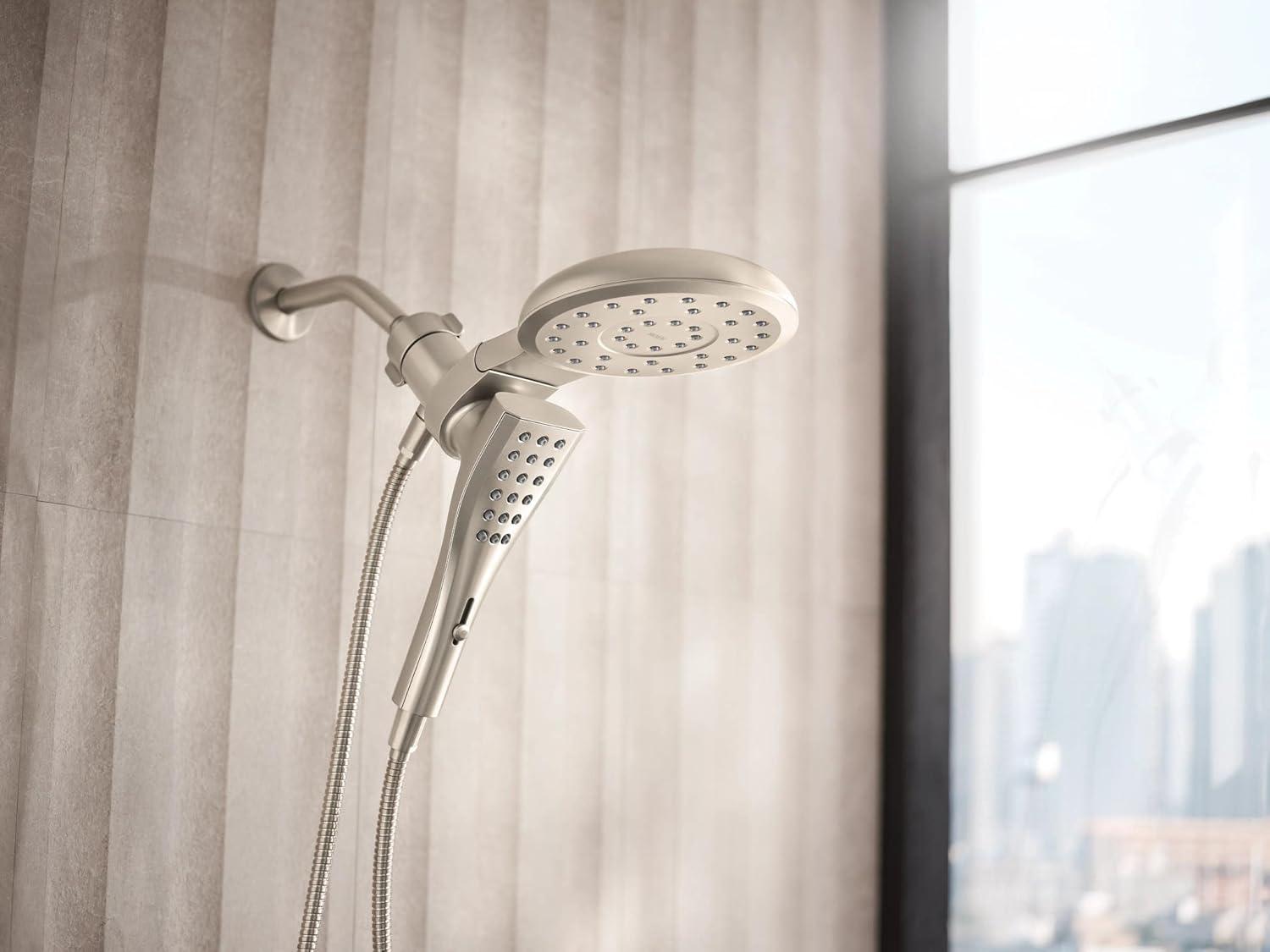 image:imageMoen Verso Matte Black EightFunction 7 Diameter Spray Head Standard with Handshower and 72inch Hose with Eco Performance 220C3EPBLBrushed Nickel