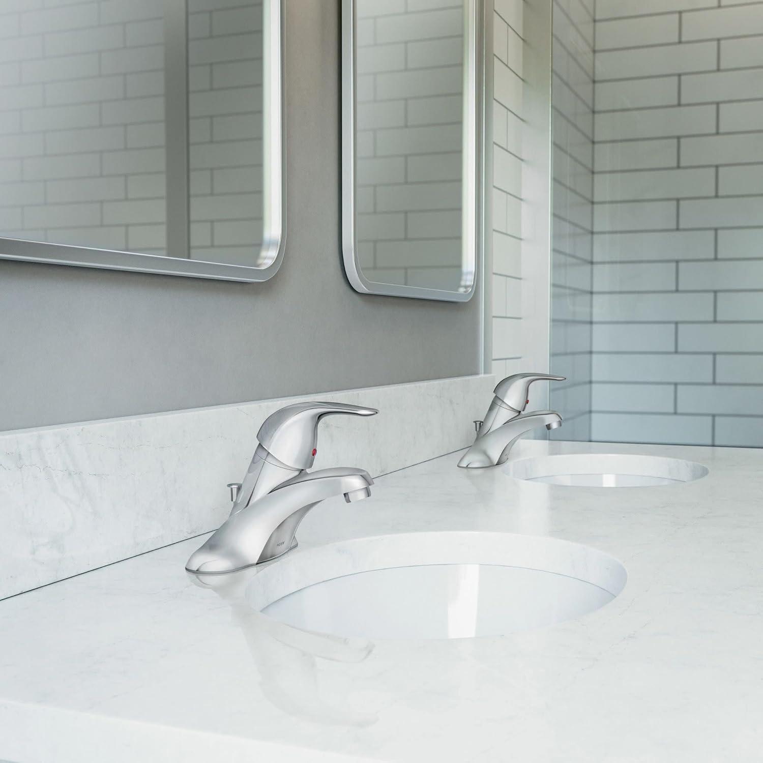 image:imageMoen WS84503 OneHandle Low Arc Bathroom Faucet ChromeChrome