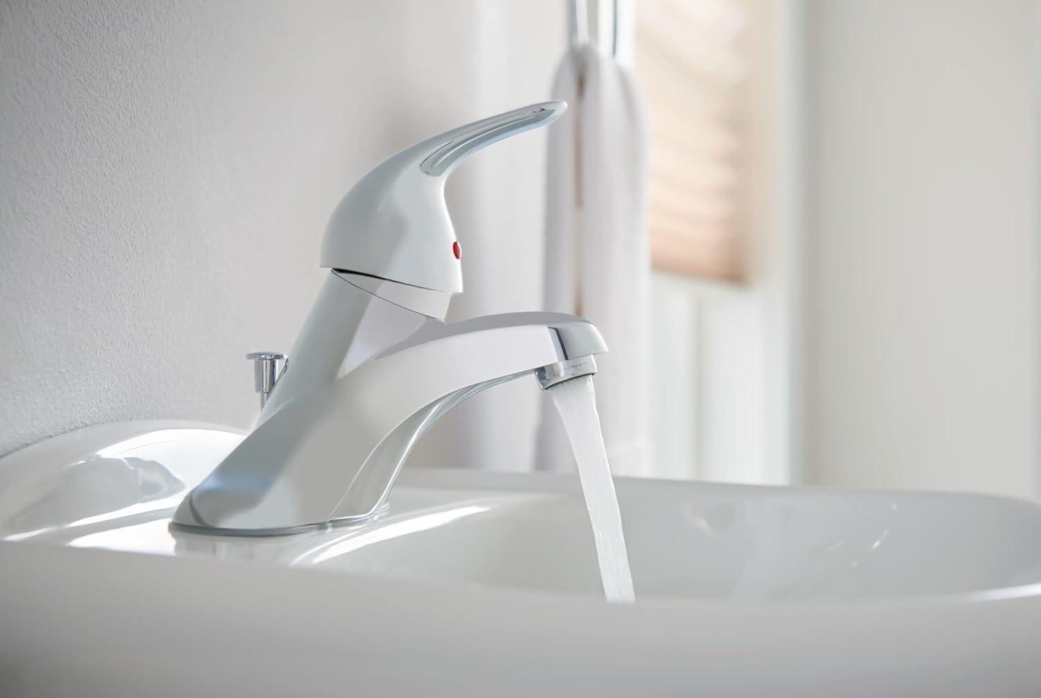 image:imageMoen WS84503 OneHandle Low Arc Bathroom Faucet ChromeChrome