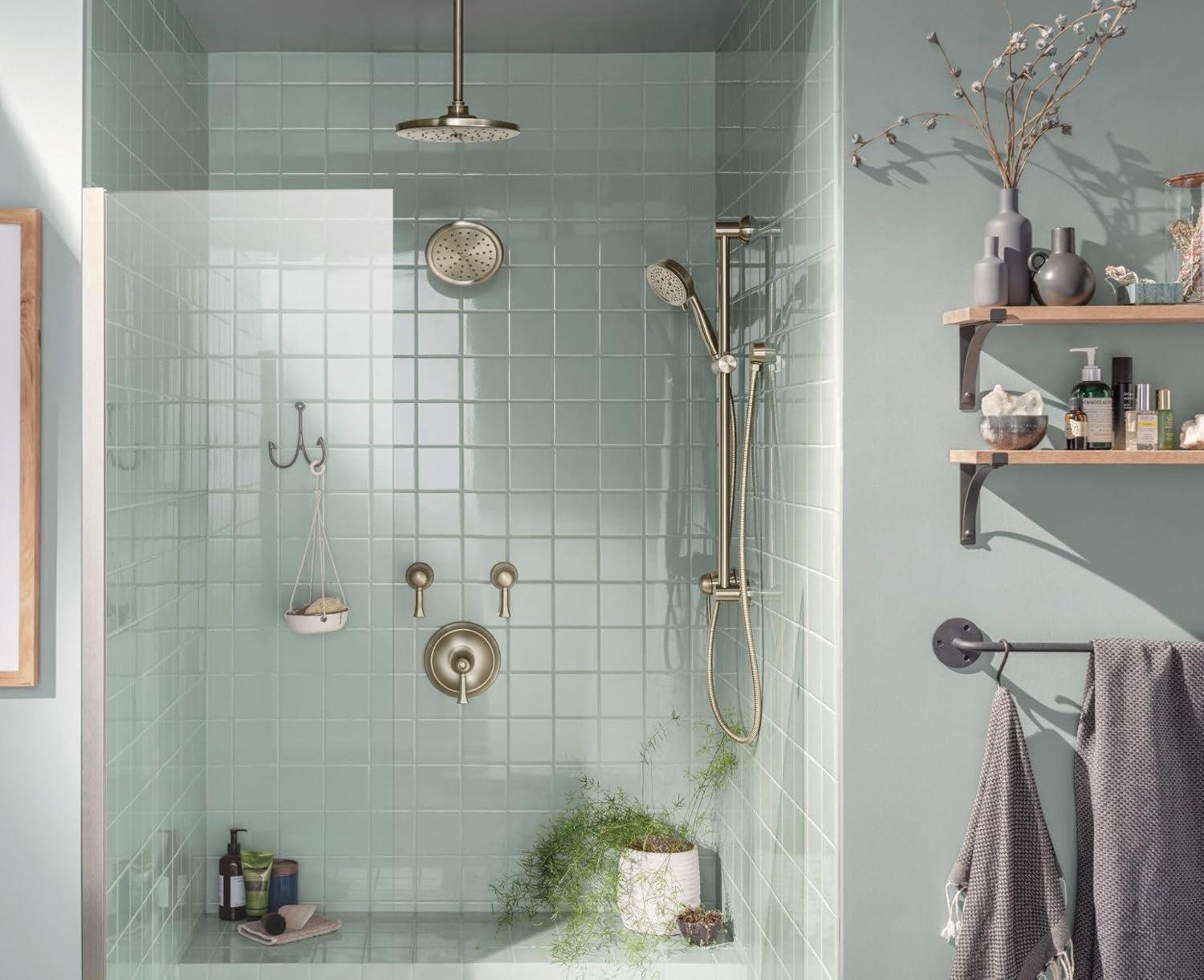 image:imageMoen Waterhill Brushed Nickel 10Inch Wide Single Function Rain Showerhead with Immersion Rainshower Technology S112BNBrushed Nickel