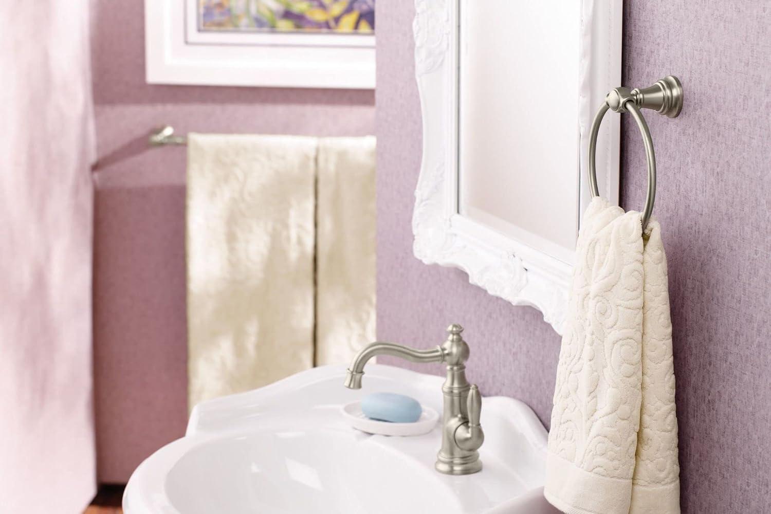 image:imageMoen YB8424BG Weymouth 24Inch Single Towel Bar Brushed GoldBrushed Nickel