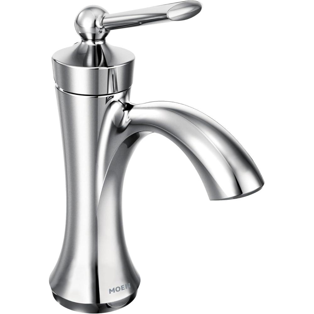 image:imageMoen 4500NL Wynford OneHandle HighArc Bathroom Faucet with Drain Assembly Polished NickelChrome