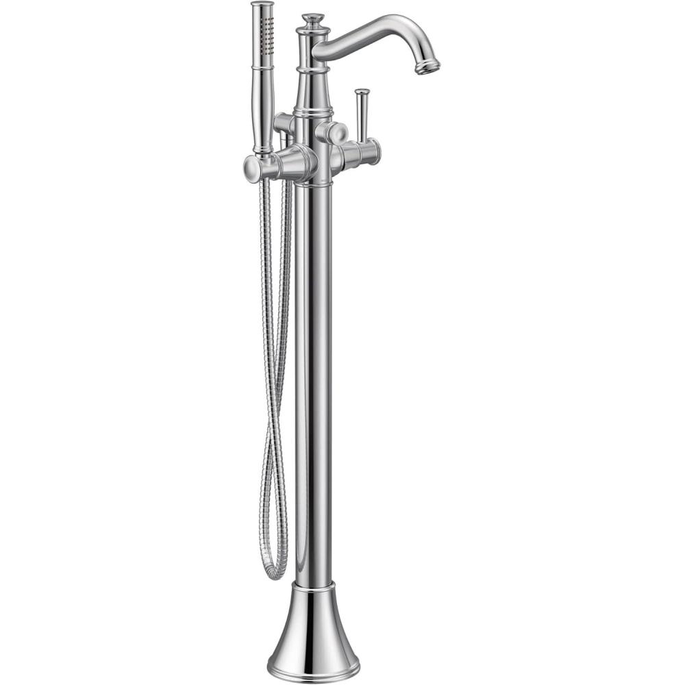 image:imageMoen 9025ORB Belfield OneHandle Freestanding Floor Mount Tub Filler with Handshower Oil Rubbed BronzeChrome